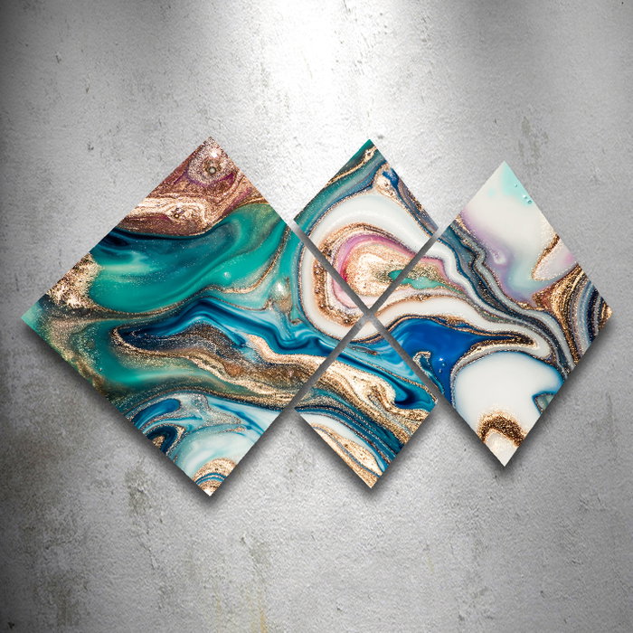 Wallity Conjunto de 4 Cuadros Decorativos de MDF Multicolor